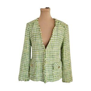 Zara Green Plaid Clueless Tweed Blazer Sz L